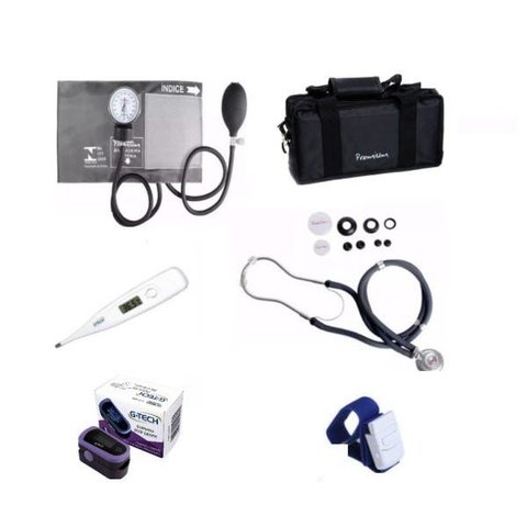 Kit Acadêmico Enfermagem Premium Grafite + Oximetro Oled- G-tech