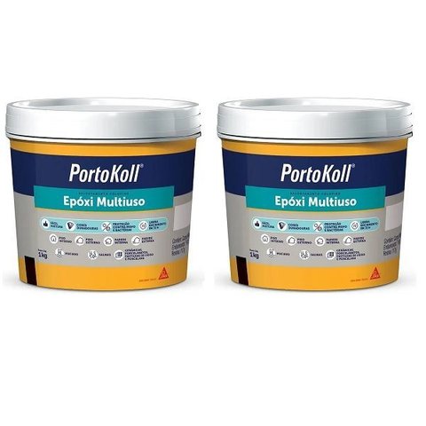 Kit 2 Rejunte Epoxi Piscina e Porcelanato Portokoll 1kg Azul Cobalto