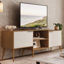 Ver imagem 4 de Rack Bancada para TV 65" 180cm MDP-MDF Carvalho Areia Milani Movelaria