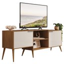 Ver imagem 1 de Rack Bancada para TV 65" 180cm MDP-MDF Carvalho Areia Milani Movelaria