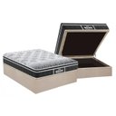 Ver imagem 1 de Cama Box Baú Casal: Colchão Ortopédico Probel D28 / EP Guarda Costas PróMiddle Plus + Base CRC Suede