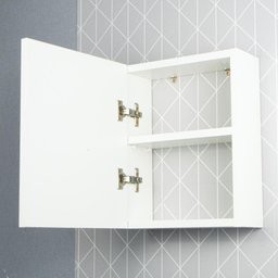 Armário para Banheiro com Espelho Cairo Branco 26cm - 3