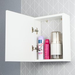 Armário para Banheiro com Espelho Cairo Branco 26cm - 4