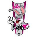 Ver imagem 1 de Adesivo Faixa Gravata sem Resina Moto Cg 150/160 Pernalonga Rosa