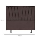 Ver imagem 4 de Cabeceira King Cama Box Estofada 195 Cm Lile Linho Marrom