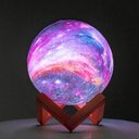 Ver imagem 6 de Luminária Lua Cheia 3d Abajur Touch 15cm Cores Touch LUA GALAXIA