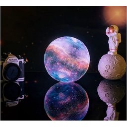 Luminária Lua Cheia 3d Abajur Touch 15cm Cores Touch LUA GALAXIA - 5 Luminária Lua Cheia 3d Abajur Touch 15cm Cores Touch LUA GALAXIA - 5