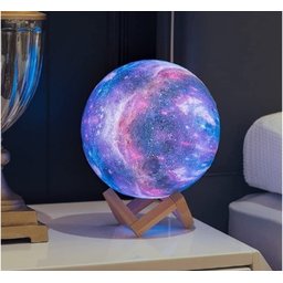 Luminária Lua Cheia 3d Abajur Touch 15cm Cores Touch LUA GALAXIA - 4 Luminária Lua Cheia 3d Abajur Touch 15cm Cores Touch LUA GALAXIA - 4