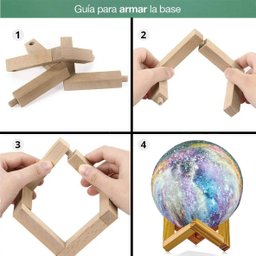 Luminária Lua Cheia 3d Abajur Touch 15cm Cores Touch LUA GALAXIA - 3 Luminária Lua Cheia 3d Abajur Touch 15cm Cores Touch LUA GALAXIA - 3