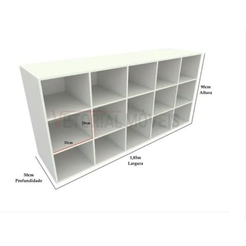 Armário Colmeia Horizontal M5 100%mdf Estante Prateleira