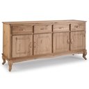 Ver imagem 1 de Balcão Buffet em Madeira Maciça com 4 Portas e 4 Gavetas Marrom Antique