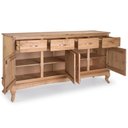 Ver imagem 3 de Balcão Buffet em Madeira Maciça com 4 Portas e 4 Gavetas Marrom Antique