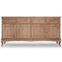 Ver imagem 2 de Balcão Buffet em Madeira Maciça com 4 Portas e 4 Gavetas Marrom Antique