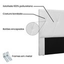 Ver imagem 3 de Cabeceira Cama Box Casal Queen 160cm Elisa Corino Branco