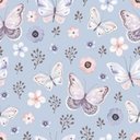 Ver imagem 1 de Papel de Parede Decorativo Floral Variado C/ Borboletas 2,5m
