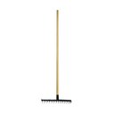 Ver imagem 1 de Ancinho 14 Dentes Aço Carbono Cabo Madeira pra Limpeza 125cm