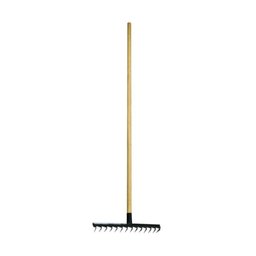 Ancinho 14 Dentes Aço Carbono Cabo Madeira pra Limpeza 125cm - 1