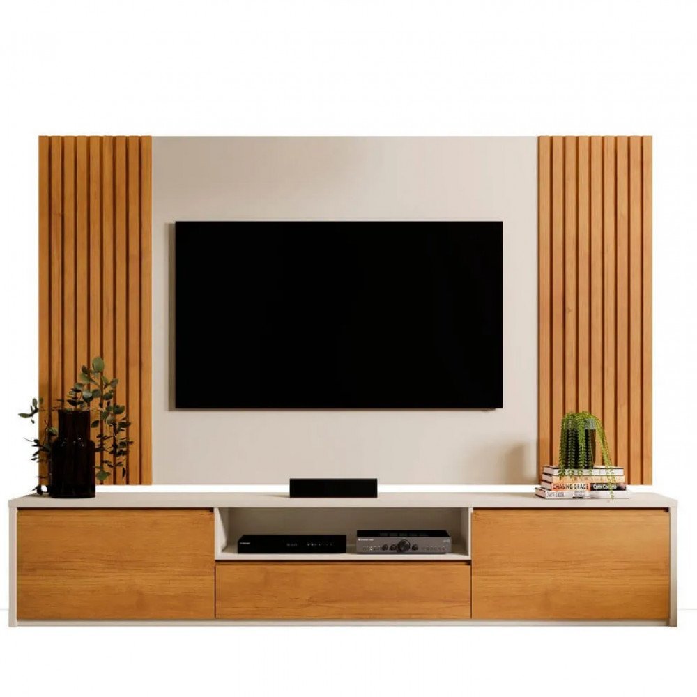 Conjunto de Painel com Rack Vertex para Tv de 65 Polegadas Mavaular