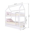 Ver imagem 3 de Treliche Casinha Solteiro Slim Rb Madeira Maciça Branco Housin