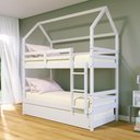 Ver imagem 1 de Treliche Casinha Solteiro Slim Rb Madeira Maciça Branco Housin