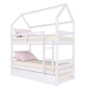 Ver imagem 2 de Treliche Casinha Solteiro Slim Rb Madeira Maciça Branco Housin