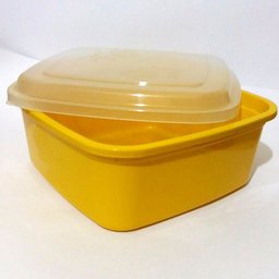 Conjunto De Potes Quadrado Florido Vasilhas De Plástico C/3 - Mesclados - 5