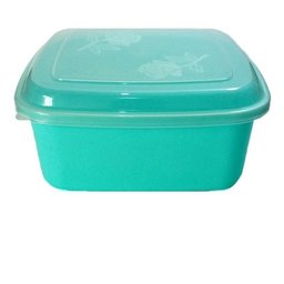 Conjunto De Potes Quadrado Florido Vasilhas De Plástico C/3 - Mesclados - 3