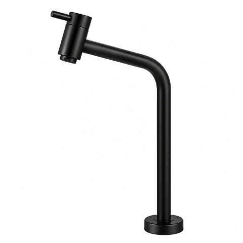 Torneira para Lavatório de Mesa com Bica Alta Preta Fosca 95064PR - Eb-95064-Pr - Econometal