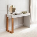 Ver imagem 1 de Escrivaninha Penteadeira com Espelho Midletown Branco Fosco Cinamomo