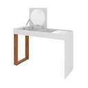 Ver imagem 2 de Escrivaninha Penteadeira com Espelho Midletown Branco Fosco Cinamomo