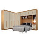 Ver imagem 1 de Quarto de Casal Modulado 12 Portas Orion Cinamomo Off White – Leifer Móveis