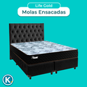 Ver imagem 4 de Kit Cama Box + Cabeceira + Colchão Casal Molas Ensacadas - Life Gold - Paropas