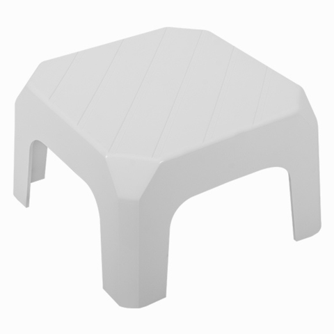 Mini Banqueta Plástica Reforçada Branca 20 X 30cm Bf2 Astra