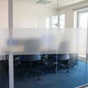 Ver imagem 5 de Vinil Adesivo Jateado Porta Blindex Box Banheiro Janela Vitrine Película Jateada Cristal Lavável