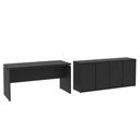Ver imagem 5 de Conjunto de Escritório Office 2 Peças Mesa e Balcão Hera - Via Nossa - Preto