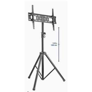 Uni Pro Tripe Pedestal de Chão para Tv Tela Plana 70 Pol 1240 a 1880 Cms Preto