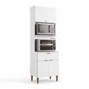 Ver imagem 2 de Torre Quente Modulada 3 Portas 1 Gavetas 214 x 70cm Magnólia Yescasa Branca