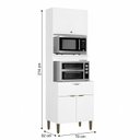 Ver imagem 3 de Torre Quente Modulada 3 Portas 1 Gavetas 214 x 70cm Magnólia Yescasa Branca
