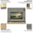 Ver imagem 6 de Estante Home para TV até 85 Polegadas com LED Ripado e Portas Rattan 100% MDF 250CMX228,8cm Nobre Native Cinza