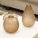 Ver imagem 2 de Vaso Moana Decorativo Cachepô Enfeite 22x13x13cm Vidro Âmbar