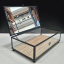 Ver imagem 5 de Porta Joias Decorativo Enfeite Organizador Home&co Vidro 6x12x21cm Bege