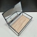 Ver imagem 4 de Porta Joias Decorativo Enfeite Organizador Home&co Vidro 6x12x21cm Bege