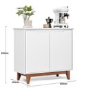 Ver imagem 6 de Buffet 02 Portas sem Gaveta Flow Branco