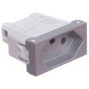Ver imagem 1 de Módulo Tomada 2 Pinos + Terra 10 Amperes 250 Volts Alumínio Orion - S70202174 - Schneider Modulo Tom