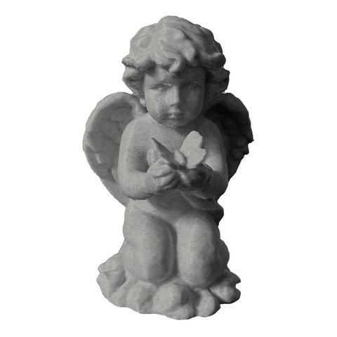 Decoraçao 3d Anjo da Guarda Estatueta Proteçao Religião - Cinza-escuro