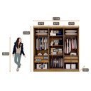 Ver imagem 3 de Guarda Roupa Casal New Messina 6 Portas 4 Gavetas Cumaru 23 – Novo Horizonte