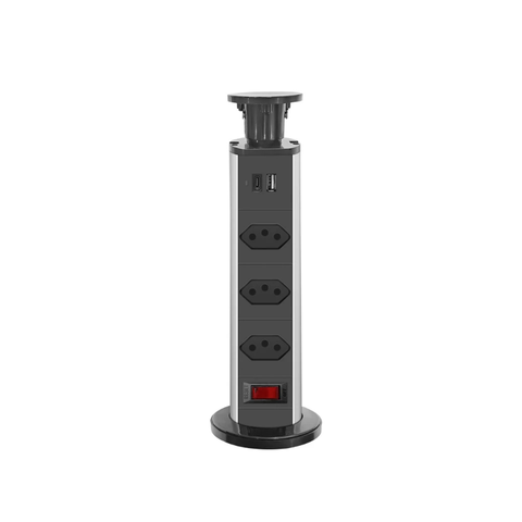 Tomada Elétrica para Mesa Forma de Torre Usb Tipo C
