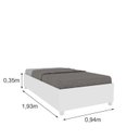 Ver imagem 3 de Cama Solteiro em MDP 94cm x 193cm Grecia Yescasa Branco/Neve