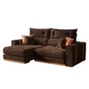 Ver imagem 2 de Sofá Retrátil e Reclinável 4 Lugares Veludo Pillow Top 25cm Columbia 290cm Marrom