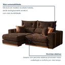 Ver imagem 4 de Sofá Retrátil e Reclinável 4 Lugares Veludo Pillow Top 25cm Columbia 290cm Marrom
